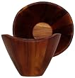 Wood Large Round Bowl 12"D x 8.5"H