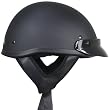 DOT Solid Flat Black Half Helmet - Size : Large