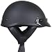 DOT Solid Flat Black Half Helmet - Size : Small