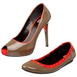 Ruthie Davis Women's Maki/Soy Pump And Ballet Flat Combo,Taupe/Orange,40 EU (US Women's 10 M)