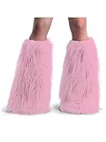 Baby Pink Fur Boot Sleeve Covers For Gogo Dancers - ONE SIZE