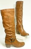 Produkt-Bild: 4355 Damen Leder Stiefel hellbraun nut