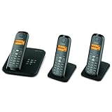 Gigaset  AS285 Trio T�l�phone sans fil DECT / GAP R�pondeur Noirpar Gigaset