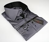 Chemise homme italienne cintrée gris NAPOLI Chemise slimfit du S au XXXL
