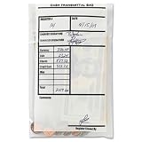 Cash Transmittal Bags, Self-Sealing, 6 x 9, Clear, 500 Bags/Box
