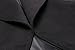 ACEVOG Women Faux Leather Patchwork Long Sleeve Wide Lapel Wool Blend Long Coat