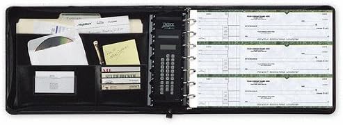 3-On-A-Page Zippered Leather Look Vinyl Portfolio