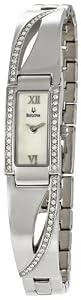 Bulova Crystal Series Mother of Pearl Dial Ladies Watch 96T63