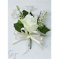 Pack of 4 - Silk Wedding Flower Rose Stephanotis Lily of Valley Buttonhole from GT Decorations