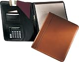 Millennium Leather Writing Pad Holder with Calculator Small Leather