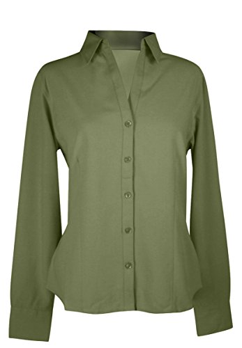 Tri-Mountain Women's Tailored Fit Open Neck Waffle Shirt
