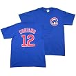 Mens Chicago Cubs #12 Alfonso Soriano Name and Number Tshirt