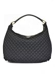 Prada Handbags Large Black Tussuto Quiltin and Leather BR3279