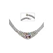 18K Yellow Gold and Sterling Silver 3 1/5 ct. Multicolor Gemstone Necklace - 18''