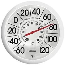 Springfield Precision Instruments Model 90007 13.25" Big and Bold Low Profile Patio Thermometer