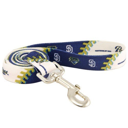 San Diego Padres 6' Navy Blue-White Dog Leash (Large)