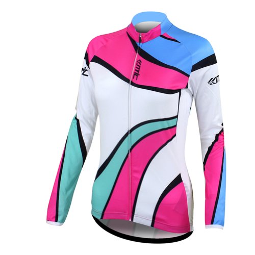 Santic Women's Wicking Cycling Long Seelve Jersey New Biking Cooltech Material Size S