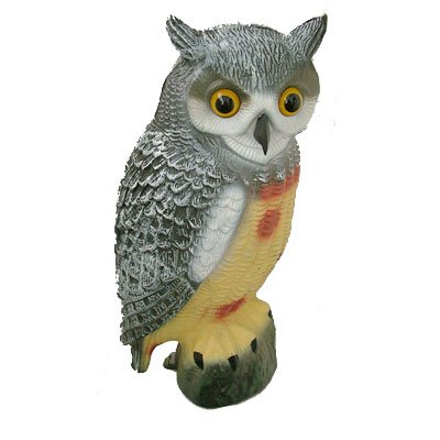 LONG EARED OWL GARDEN BIRD SCARER DETERRENT