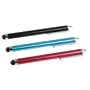 3 pcs Aqua Blue/Black/Red Capacitive Stylus/styli Touch Screen Cellphone Tablet Pen for iPhone 4 4s 3 3Gs iPod Touch iPad 2 Motorola Xoom, Samsung Galaxy, BlackBerry Playbook AMM0101US, Barnes and Noble Nook Color, Droid Bionic