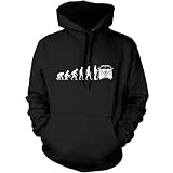 Evolution of Man - Split Screen Camper Van - Unisex Hoodie / Hooded Top - 6 Colours