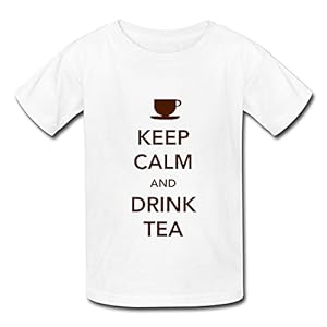 Lovely 100% Cotton Keep Calm Drink Tea Unisex T Shirts