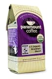 Paramount Coffee Fair Trade Organic Breakfast Blend Ground, 12-Ounce Bags (Pack of 3)