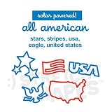 Stretchy Shapes Silly Bands, Animal Bands 20 Band Pack, All American Stars, Stripes, Usa, Eagle, United States, Solar Powered, Wear 'em in The Sun and Watch the Colors Change