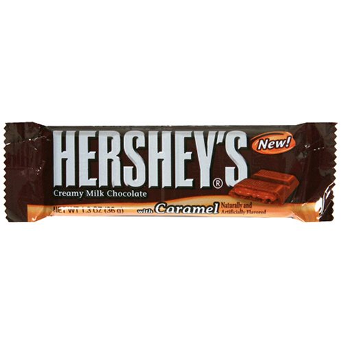 Hershey's Creamy Milk Chocolate Bar with Caramel, 1.3-Ounce Bars (Pack of 36) by Caramels