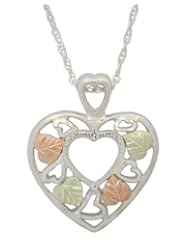 Black Hills Gold Sterling Silver Heart Pendant