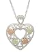 Black Hills Gold Sterling Silver Heart Pendant
