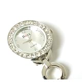 BOXX glitzernde Bling Broschenuhr mit silbernen runden offenen Gliedern