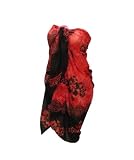 Sexy Sheer Floral Printed Pareo Sarong Cover up Valentine's Day Gift