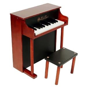 Schoenhut 25-Key Traditional Spinet - Mahogany/ Black by 