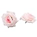 Hdecor Silk Cream Pink Roses Flower Head, Artificial Flowers Heads for Wedding Flowers Accessories Make Bridal Hair Clips Headbands Dress (Pink)