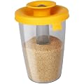 Vacuvin Popsome Sugar & Rice Storage Container and Dispenser Plastic Yellow 0.6 Litre 10 cm x 10 cm x 15 cm