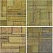 FRANK LLOYD WRIGHT Architecture HILLSIDE RUG Set of 4 Stone COASTER New Gift