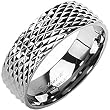 Spikes Titanium Slither Snake Men's Ring