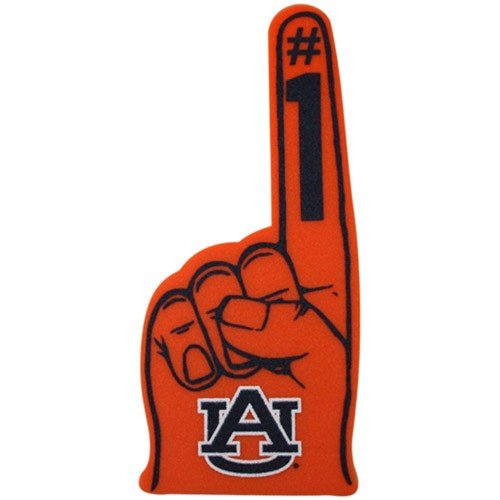 Auburn Tigers Orange 1 Fan Foam Finger Football Apparel