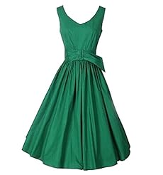 V-neck Bubble Dress Flared-Skirt Vintage Cotton Evening Dress/Prom Dress/Party Dress/Tunic 