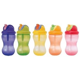 Nuby フリップイット・ボトルII/360 355ml (グリーン・オレンジ・パープル・レッド・イエローのうち1色。色はおまかせ。)