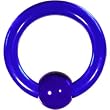8 Gauge Dark Blue Acrylic Ball Captive Ring
