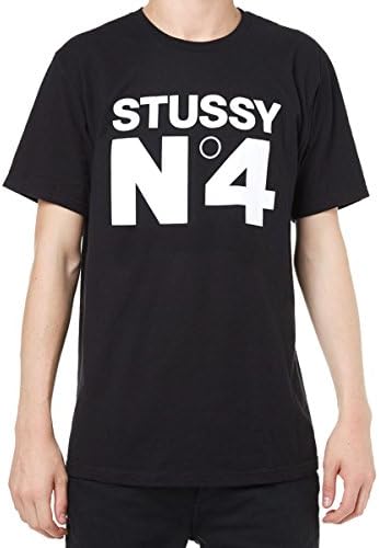 Stussy Mens No. 4 Short-Sleeve Shirt Medium Black