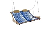 Deluxe Rope Porch Swing - Blue - B0012Y10MK