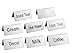New Star Stainless Steel Table Tent Sign Combo, Includes "Coffee", "Decaf", "Hot Tea", "Iced Tea", "Hot Water", "Milk", "Cream",and Blank, 3-Inch by 1-1/2-Inch, Combo Set of 8