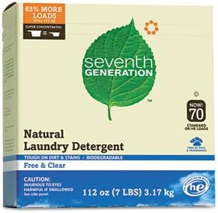 3 Pack Free & Clear Natural Laundry Detergent, 112 oz Box by SEV (Catalog Category: Office Maintenance, Janitorial & Lunchroom / Cleaning Supplies)