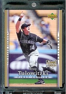 2007 Upper Deck First Edition Baseball Card #17 Troy Tulowitzki Colorado Rockies - Mint Condition - In Protective Display Case !