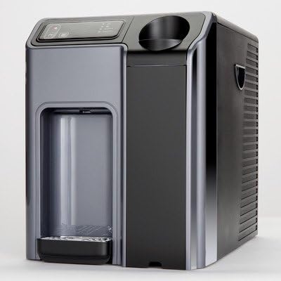 Hot and Cold Countertop Water Cooler in Silver and Black