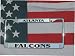 Atlanta Falcons Chrome Laser Engraved License Plate Frame NFL