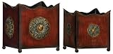 SI 26-2189 Set of 2 Fleur Medallion Planters
