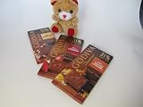 Mothers Day Gift for Mom, Grandma Adorable Plush Tan Teddy Bear with Milk Chocolate Assortment of Carmel, Strawberry, & Hazelnut 3.5 Oz Godiva Bars